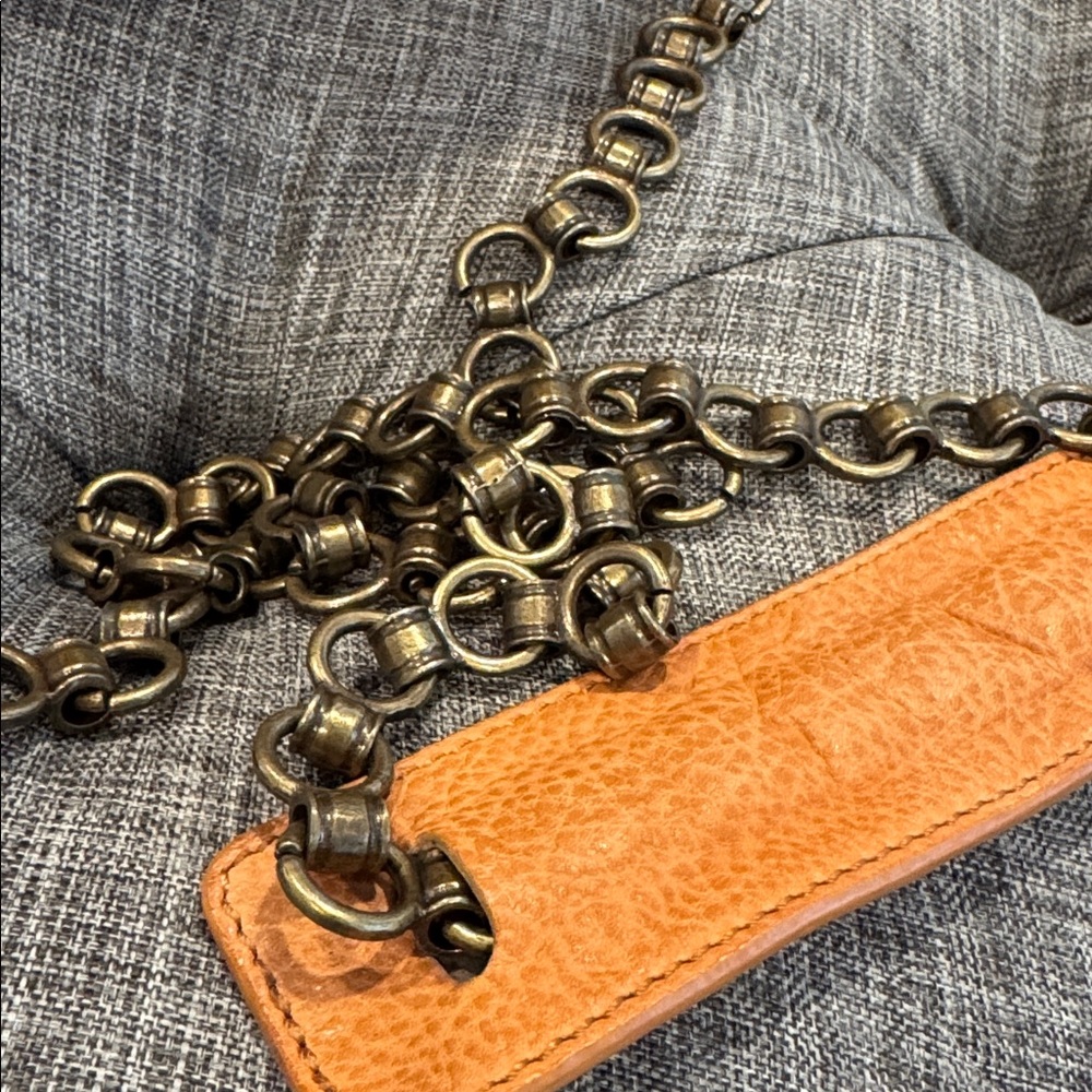 Free People Bag Dylan Brown Distressed Leather Duffle Crossbody - Picture 9 of 17